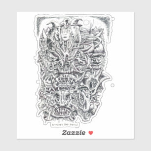 Hexen und Teufel von Brian Benson Vinyl Sticker