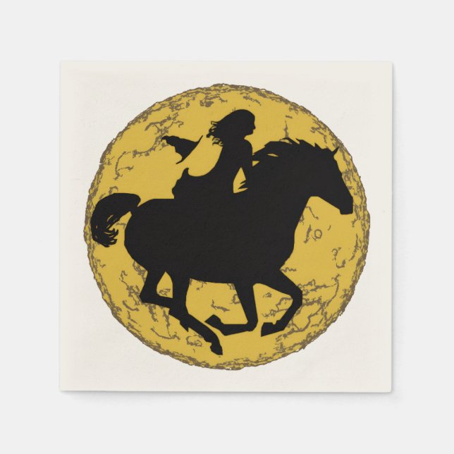 Hexen und Vollmond Serviette (Vorderseite)
