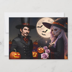 Hexen und Zauberer Halloween-Bash-Party Einladung
