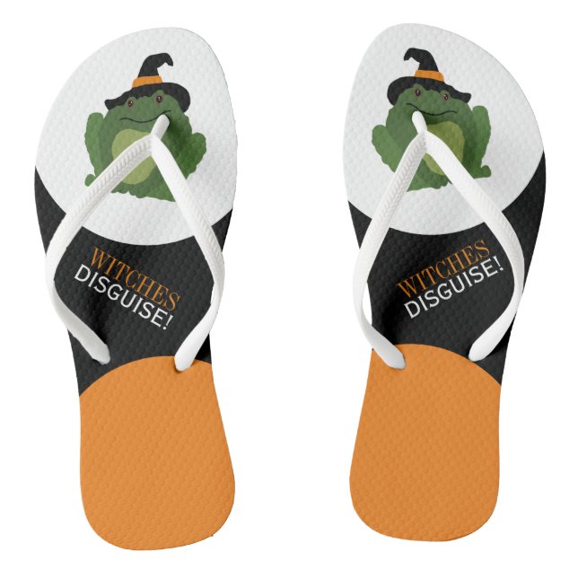 Hexen verkleiden! Niedlich-Hexenktoad Flip Flops (Fußbett)