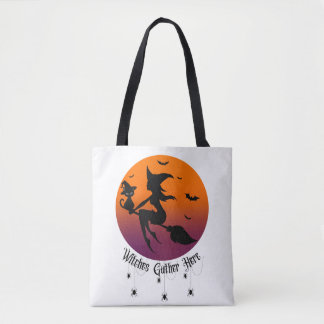 Hexen Versammeln Sich Hier Spinnen Halloween Sonn