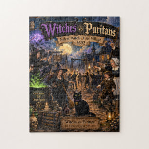Hexen vs. Puritaner™ Salem Hexenprozesse-Puzzle Puzzle