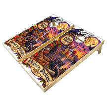 Hexen vs. Puritaner™ Salem Village Cornhole Set