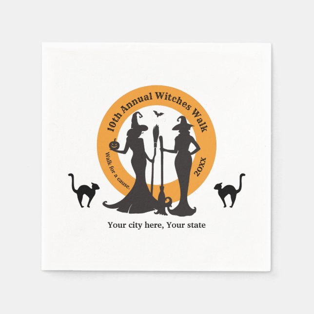 Hexen Walk Event Cocktail Serviette (Vorderseite)