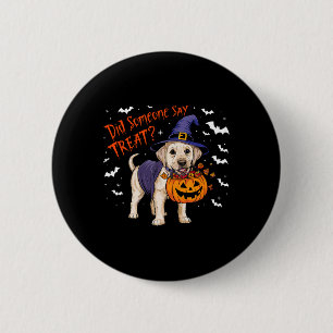 Hexen-Welpe Halloween-Behandlung Labrador-Welpe Button