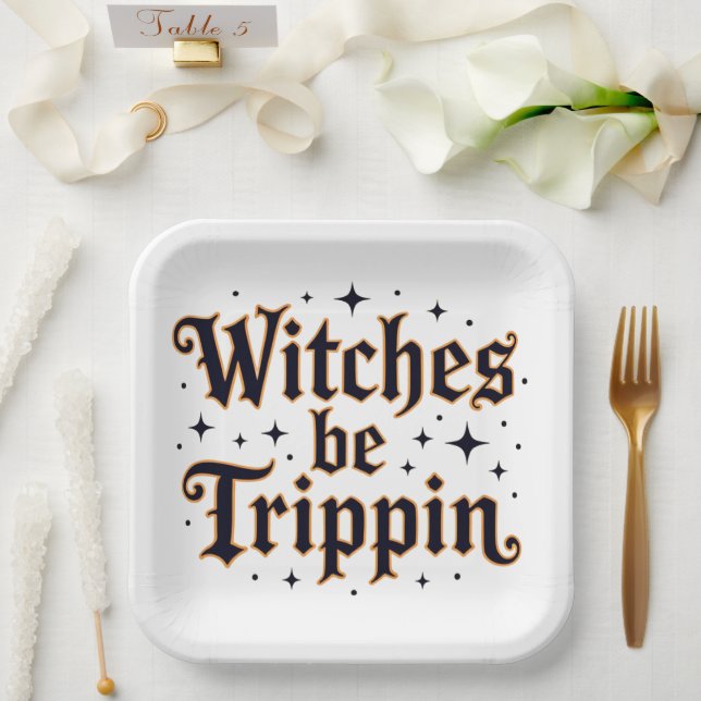 Hexen werden trippin pappteller (Hochzeit)