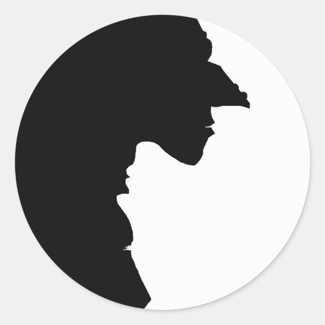 Hexen Yin Yang Runder Aufkleber (Vorderseite)