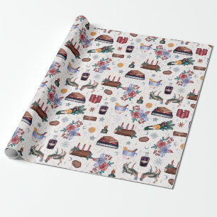 Hexen-Yule-Weihnachtspapier Geschenkpapier
