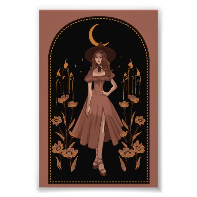Hexen-Zauber-Illustration Fotodruck (Vorne)