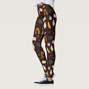 Hexen, Zauberer und Zaubermuster Leggings
