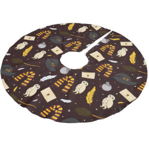 Hexen, Zauberer und Zaubermuster Polyester Weihnachtsbaumdecke