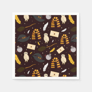 Hexen, Zauberer und Zaubermuster Serviette