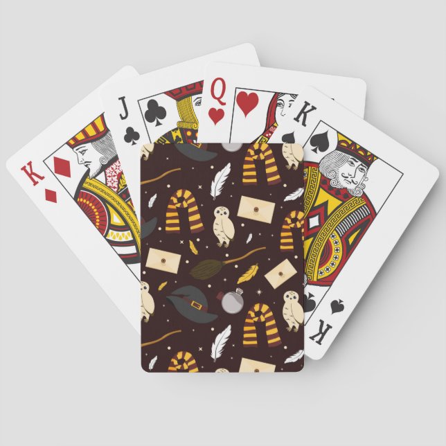 Hexen, Zauberer und Zaubermuster Spielkarten (Rückseite)