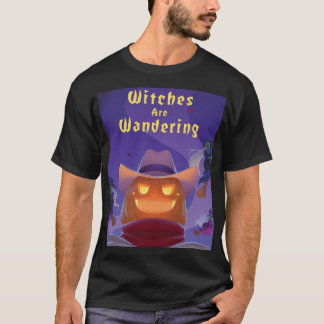 Hexen ziehen um Halloween-Grafik T-Shirt