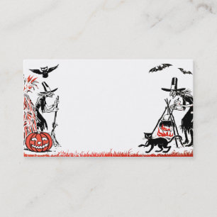 Hexen zu Halloween Visitenkarte