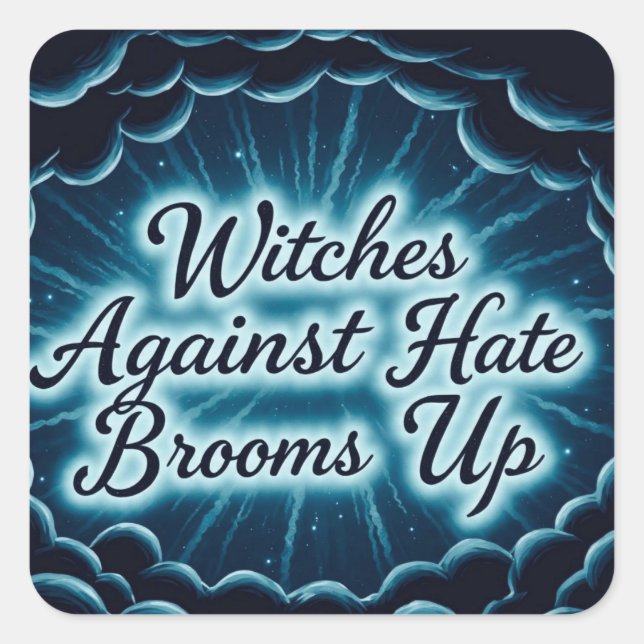 HexenAgainstHate Quadratischer Aufkleber (Vorderseite)