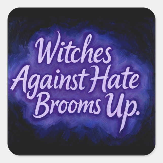HexenAgainstHate Quadratischer Aufkleber (Vorderseite)