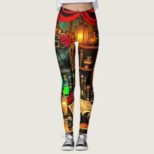 Hexenaltar Mystische Nachtbrau-Design Leggings
