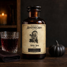 Hexenapothecary Halloween Weinetikett