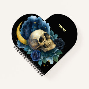 Hexenästhetik Gothic Floral Halloween Gruselig Notizbuch