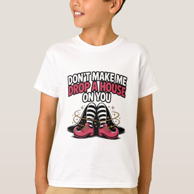 Hexenbeine – Ein Haus fallen lassen Lustige Hallow T-Shirt (Vorderseite)