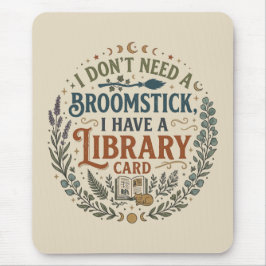 Hexenbibliothekar Bibliotheksausweis Buchliebhaber Mousepad