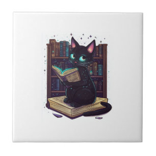 Hexenbibliothekskatze Fliese
