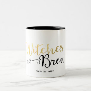 HEXENBRAU-Typografie Halloween-Fest Zweifarbige Tasse