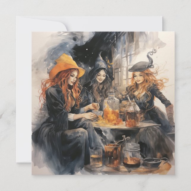 🔮 🍹 "Hexenbrauen & Crew" 🍹 🔮 Einladung (Vorderseite)