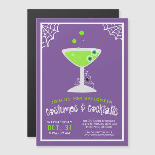 Hexenbrauen-Halloween-Cocktail-Party Magneteinladung