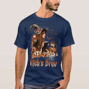 Hexenbrauen-Halloween-Kürbiskuchen-T-Shirt T-Shirt