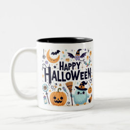 Hexenbrauen- Halloween Zweifarbige Tasse
