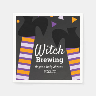 Hexenbrauende Füße Halloween-Baby-Shower-Kostüm Serviette
