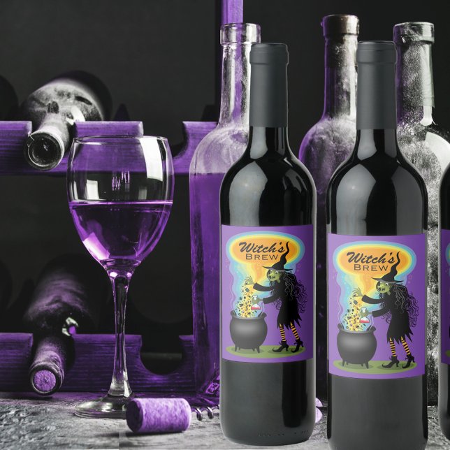 Hexenbrautrank in Cauldron Weinetikett (Von Creator hochgeladen)