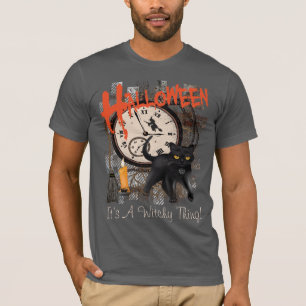 HEXENcat-MÄNNER HALLOWEENS SCHWARZER T-Shirt