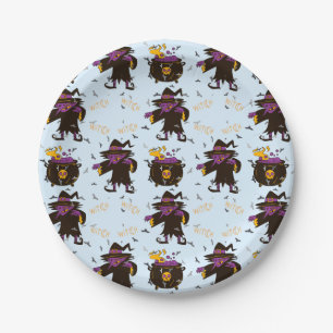 Hexencreme-Spooky-Halloween-Party Pappteller