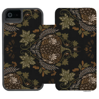 Hexender Reben Folkloristisches Halloween-Kürbismu Incipio Watson™ iPhone 5 Geldbörsen Hülle