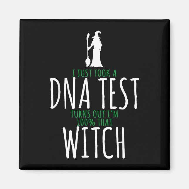Hexendesign - 100% diese Hexe - lustiges Halloween Magnet (Vorne)