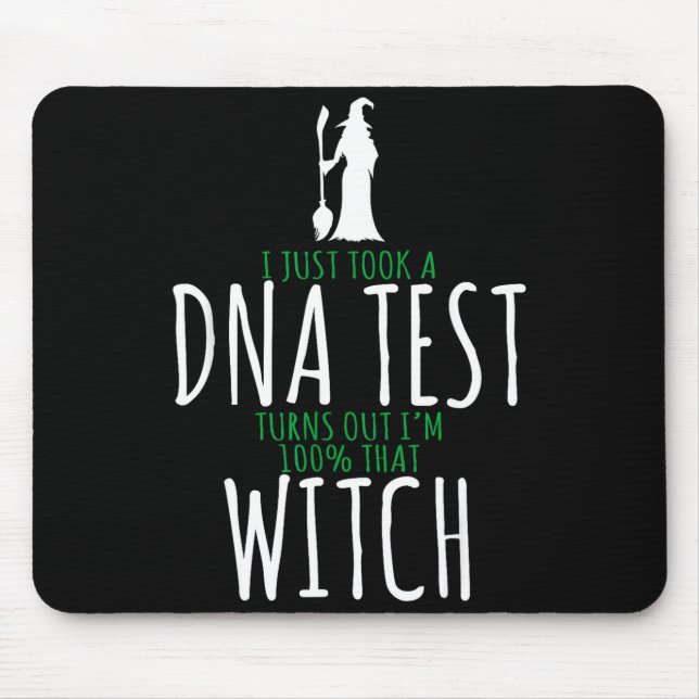 Hexendesign - 100% diese Hexe - lustiges Halloween Mousepad (Vorne)