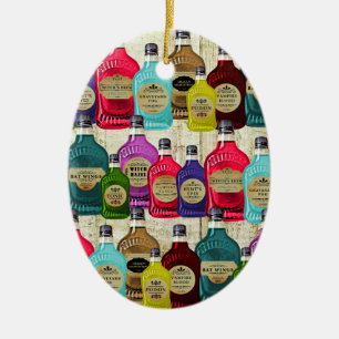 Hexendoktor Magic Potion Apothekar Tonic Flasche Keramik Ornament