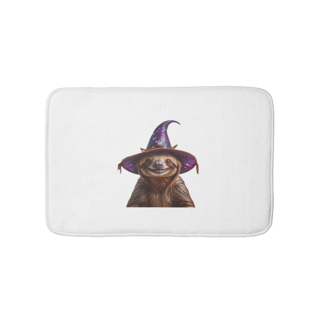 Hexenfaultier Halloween-Süßigkeiten oder Saures un Badematte (Vorderseite)