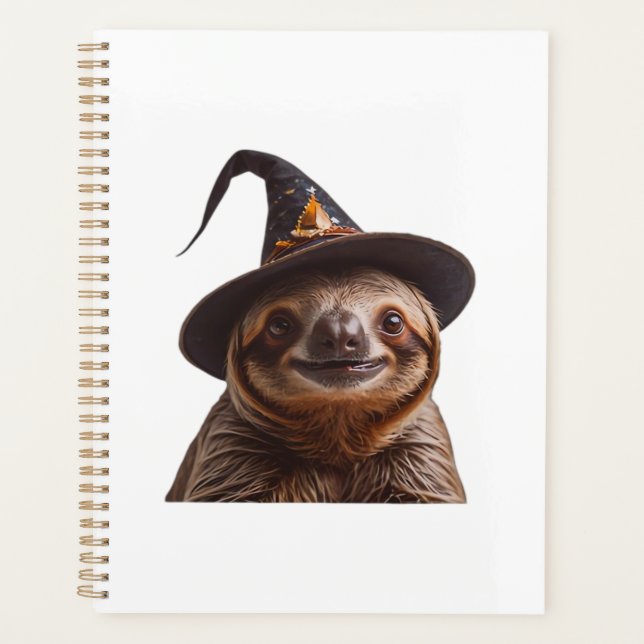 Hexenfaultier Halloween-Süßigkeiten oder Saures un Planer (Vorderseite)