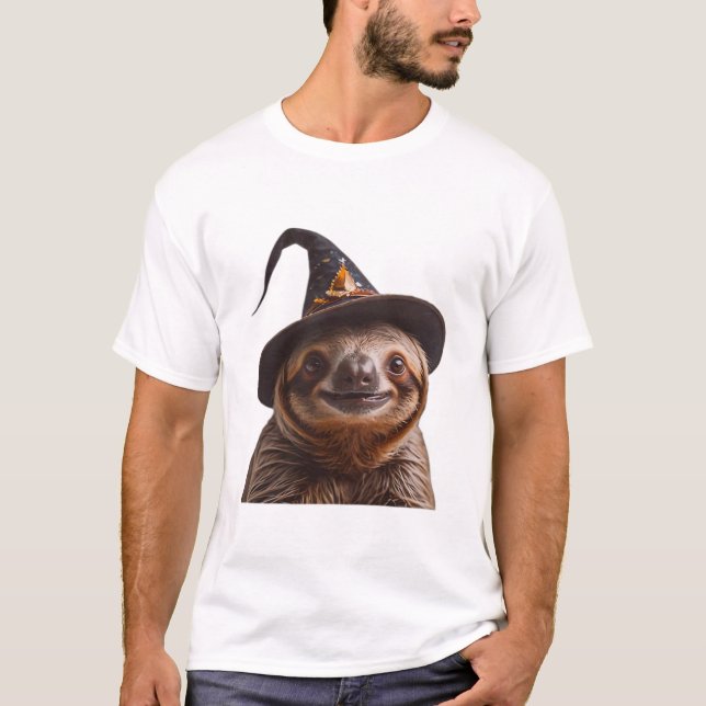 Hexenfaultier Halloween-Süßigkeiten oder Saures un T-Shirt (Vorderseite)