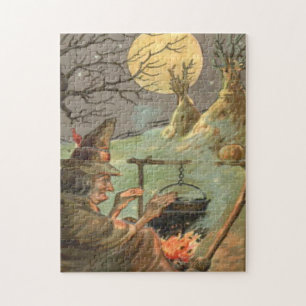 Hexenfeuer Kessel Vollmondnacht Puzzle