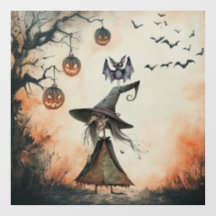 Hexenfledermäuse und Jack O'Lanterns Halloween