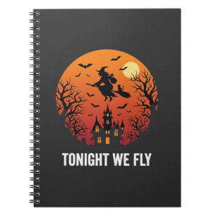Hexenflug-Nacht-Grafikdesign zu Halloween_1 Notizblock