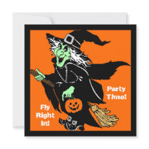 Hexenflying Halloween-Cartoon