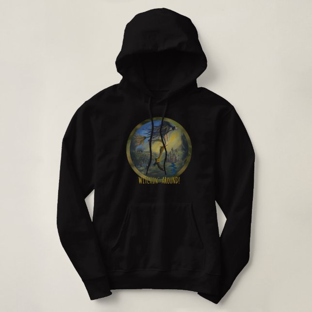 "Hexenfrau" Farbe wählen -  Hoodie (Design vorne)