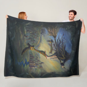 Hexenfrau Fleecedecke