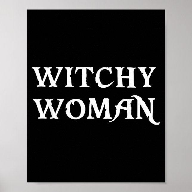 Hexenfrau Halloween Hexe Lustig Poster (Vorne)